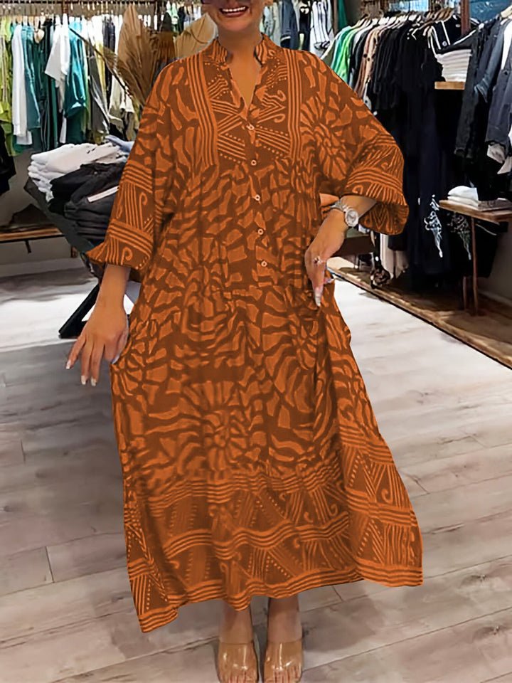 Silvana - V-Neck Printed Dress
