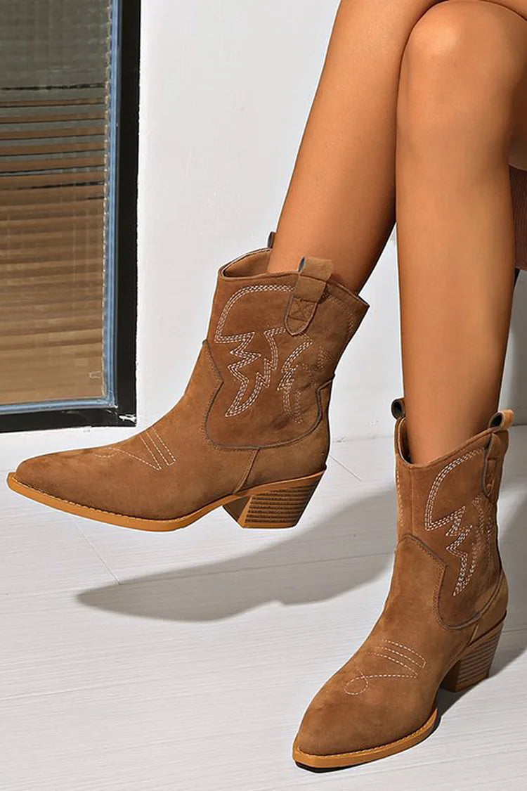 Kira | Stylish Western-Inspired Ankle Boots