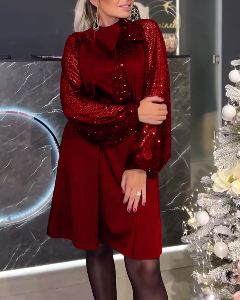 Diana | Long Sleeve Fashionable Sequin Dress