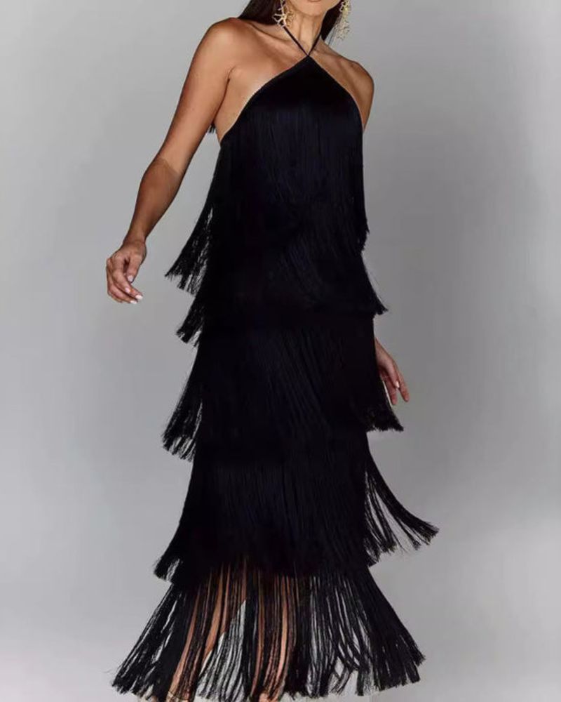 EVA | DRESS WITH TASSEL DETAILS