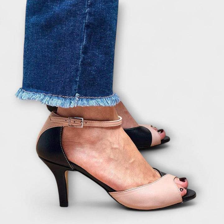 Noirella™ | Chic Strappy Court Shoes