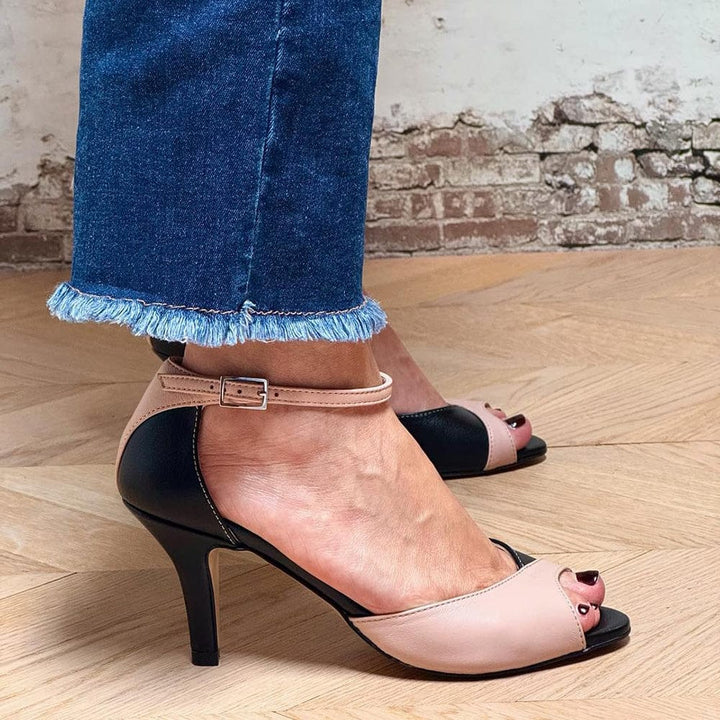 Leara Mid-Heel Artisanal Pumps