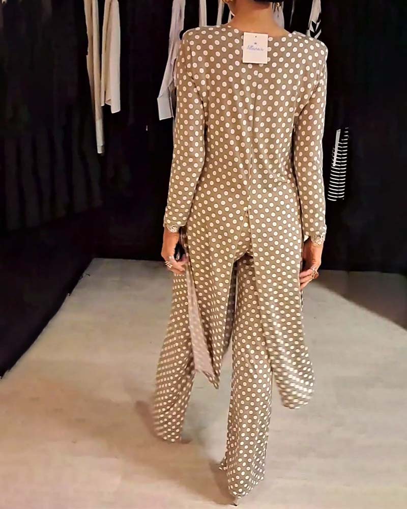 Julia | Chic Polka Dot Split Suit