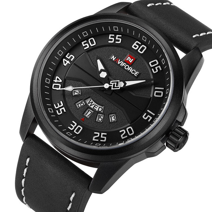 Quartz Watch with Leather Strap