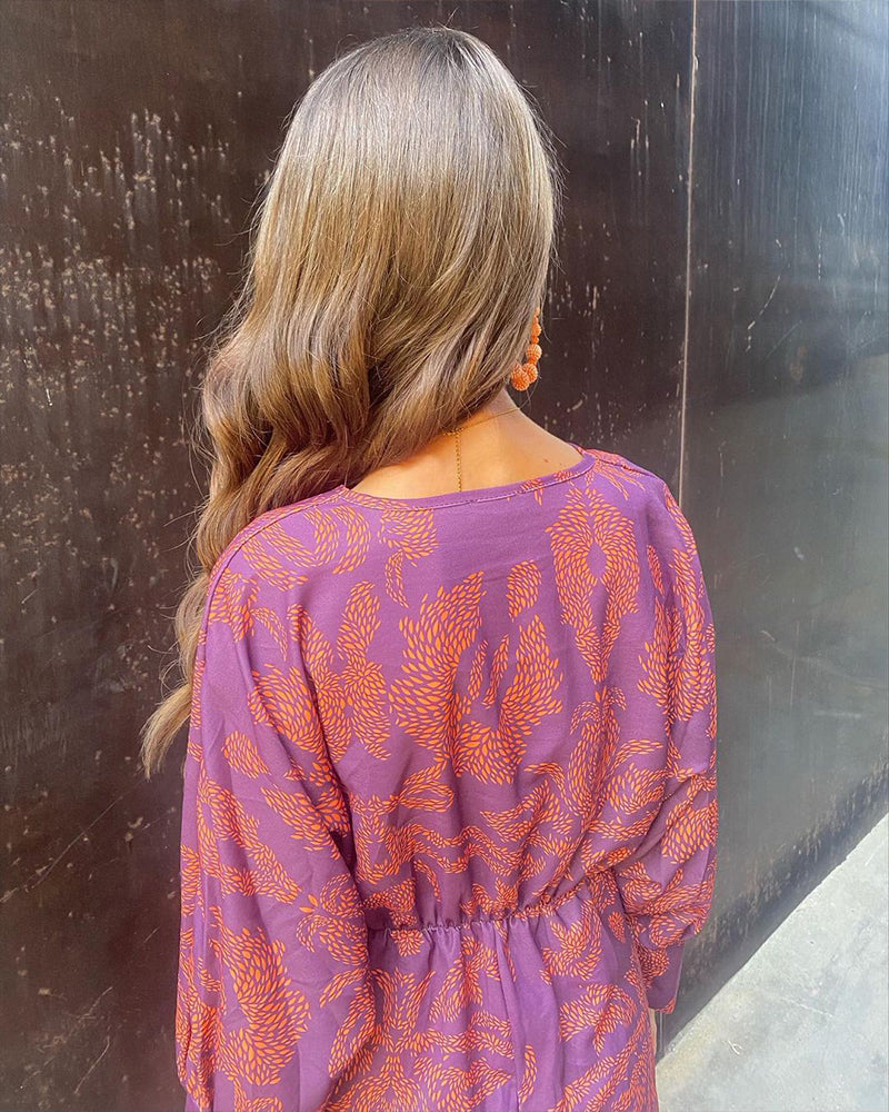 Indica - Chic Long Sleeve Floral Dress