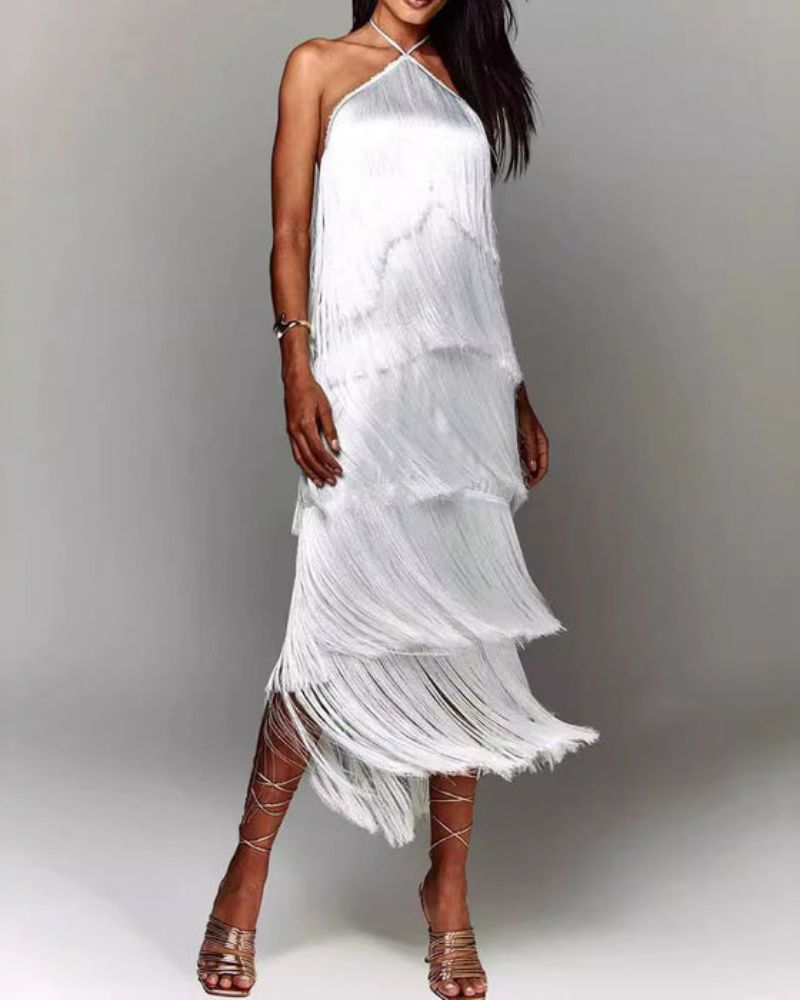 EVA | DRESS WITH TASSEL DETAILS