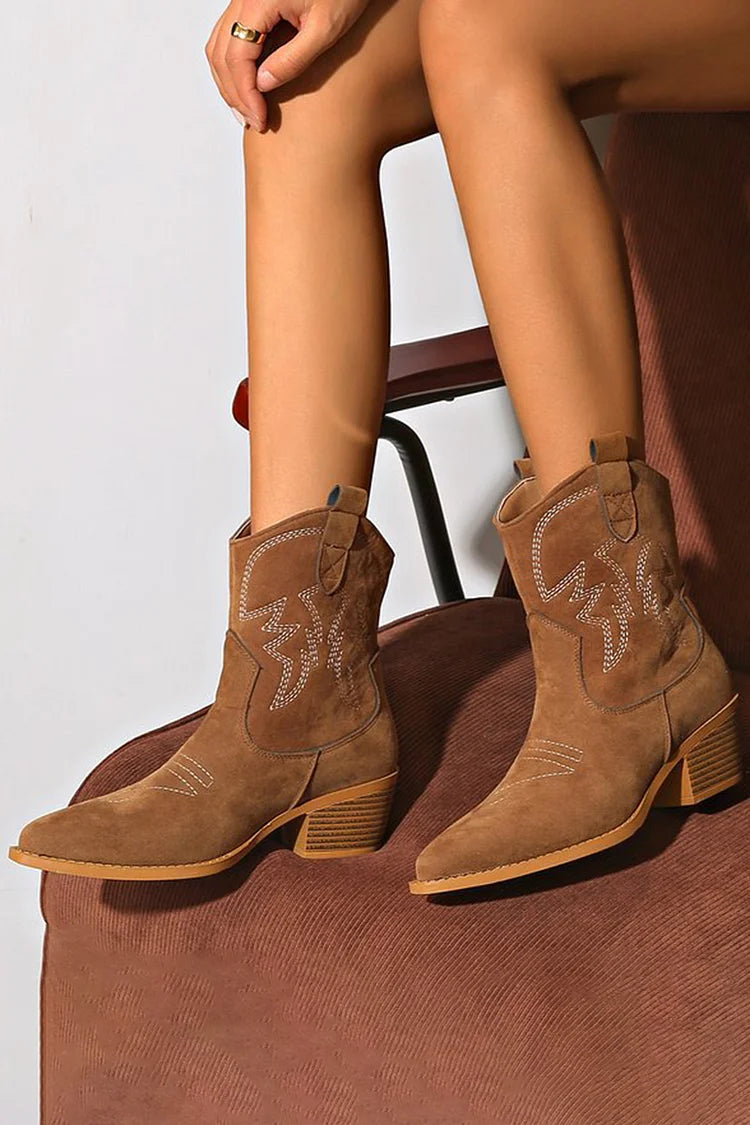 Kira | Stylish Western-Inspired Ankle Boots