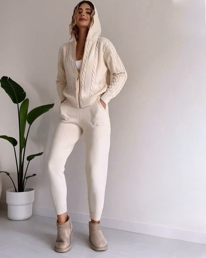ANIA - Casual Two-Piece Set in Twisted Jacquard
