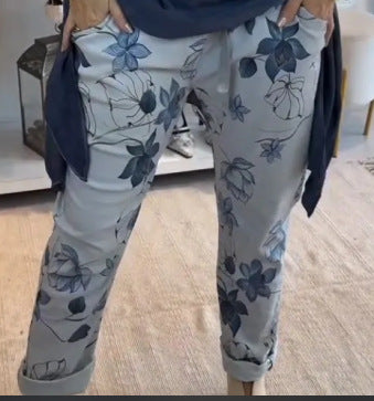 Sheila Set: Sleeveless Top and Printed Trousers