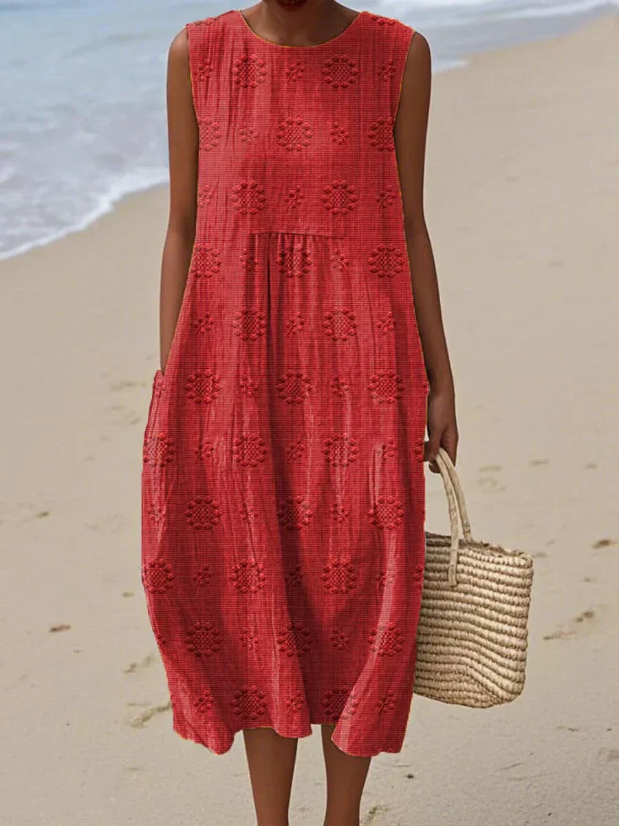 Leena - Sleeveless Midi Dress – Airy Freedom, Everyday Charm