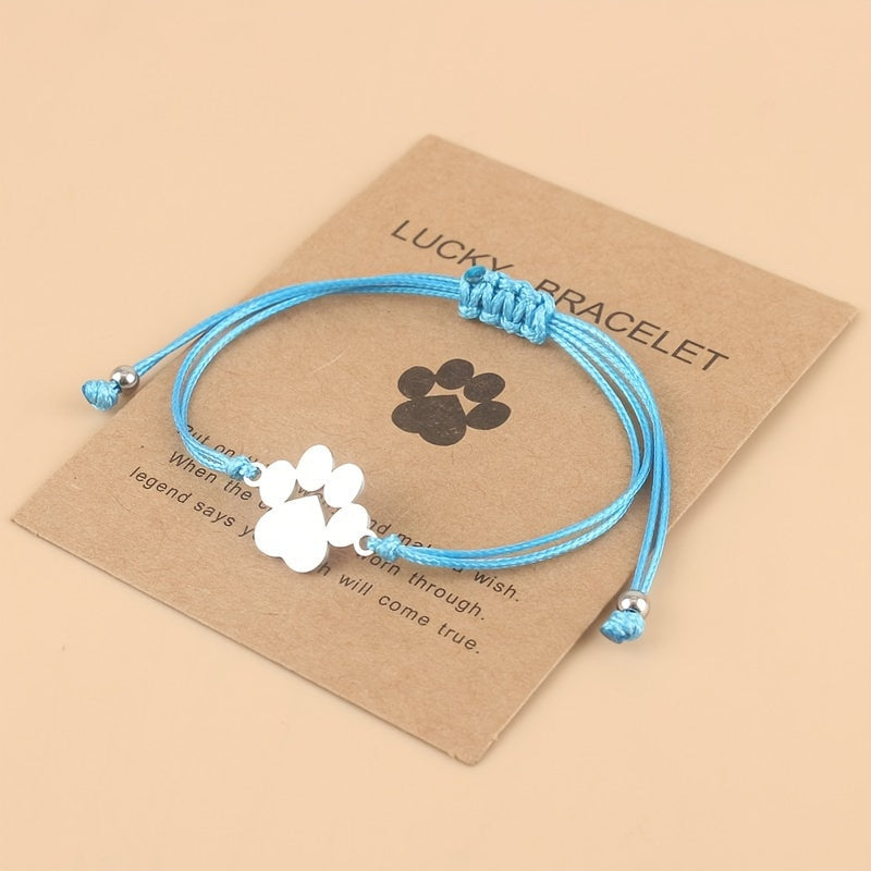 Lucky Paw Bracelet with Adjustable Cord Birgitte in Rosendal