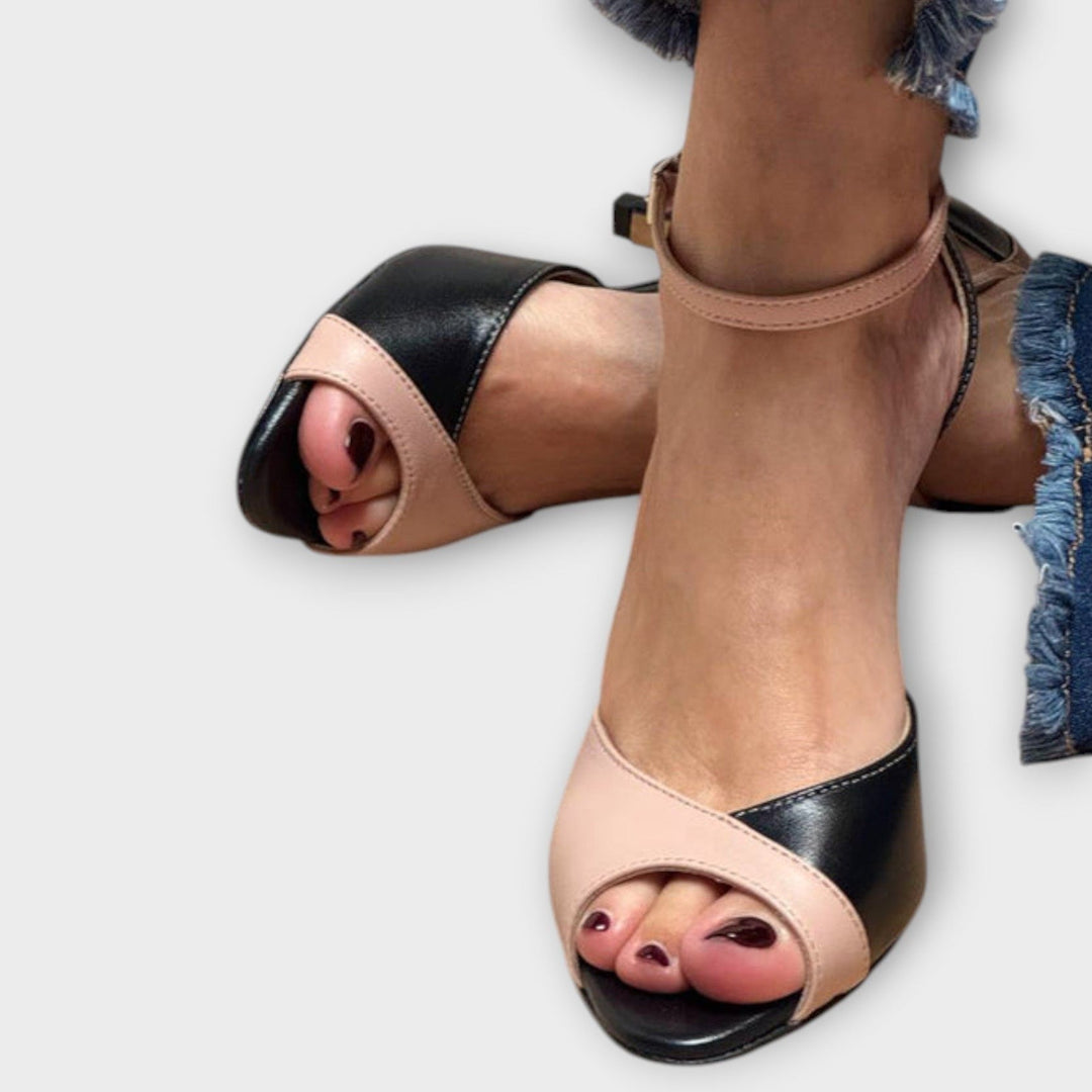 Noirella™ | Chic Strappy Court Shoes