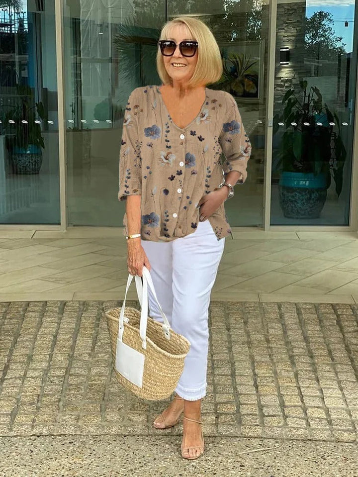 Joanne | Patterned Button-Up Tunic