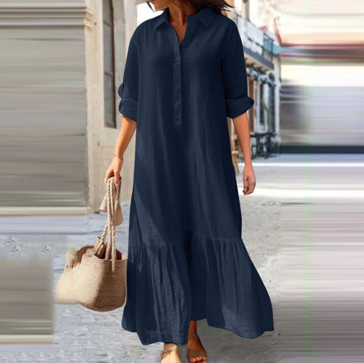 Florence - Half Button Tummy-Covering Dress