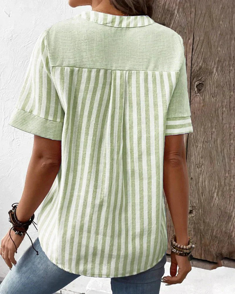 Helene | Women's Soft Striped Blouse