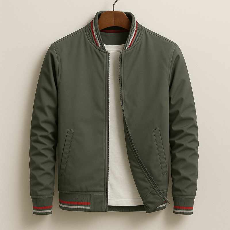 Gleb – Stylish Bomber Jacket with Stripes