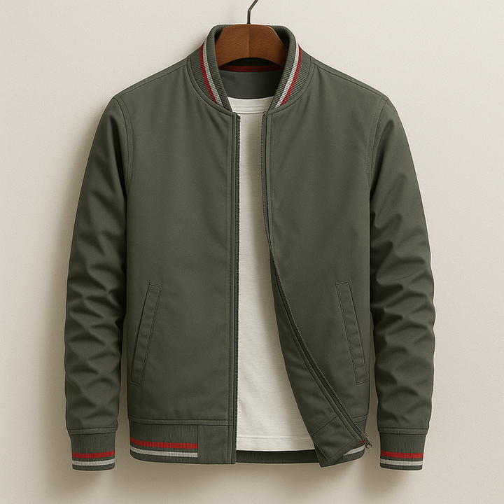 Gleb – Stylish Bomber Jacket with Stripes