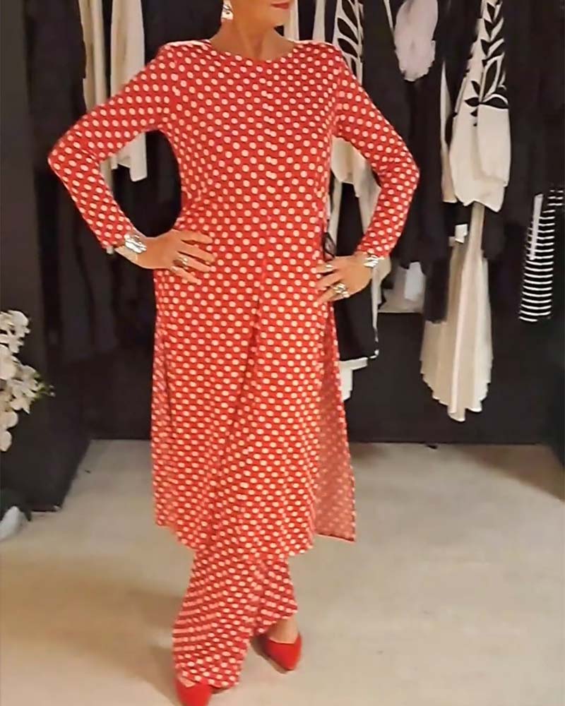 Julia | Chic Polka Dot Split Suit