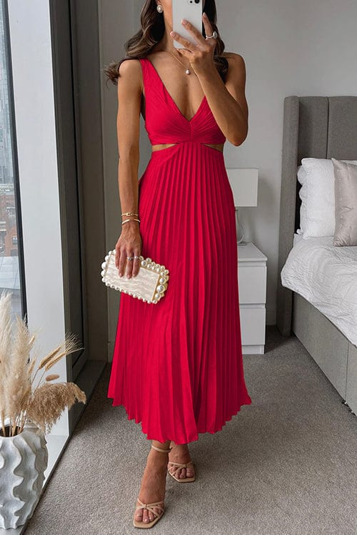 Kelsey™ | PLEATED DRESS WITH CUT-OUTS