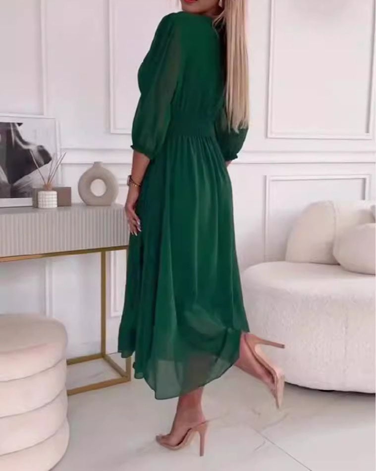 Kelly | V-neck Lightweight Chiffon Dress