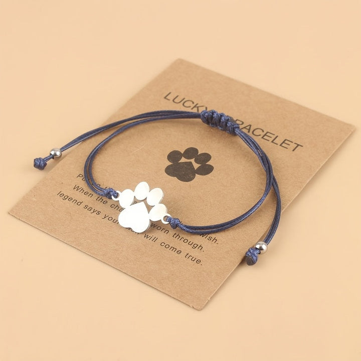 Lucky Paw Bracelet with Adjustable Cord Birgitte in Rosendal