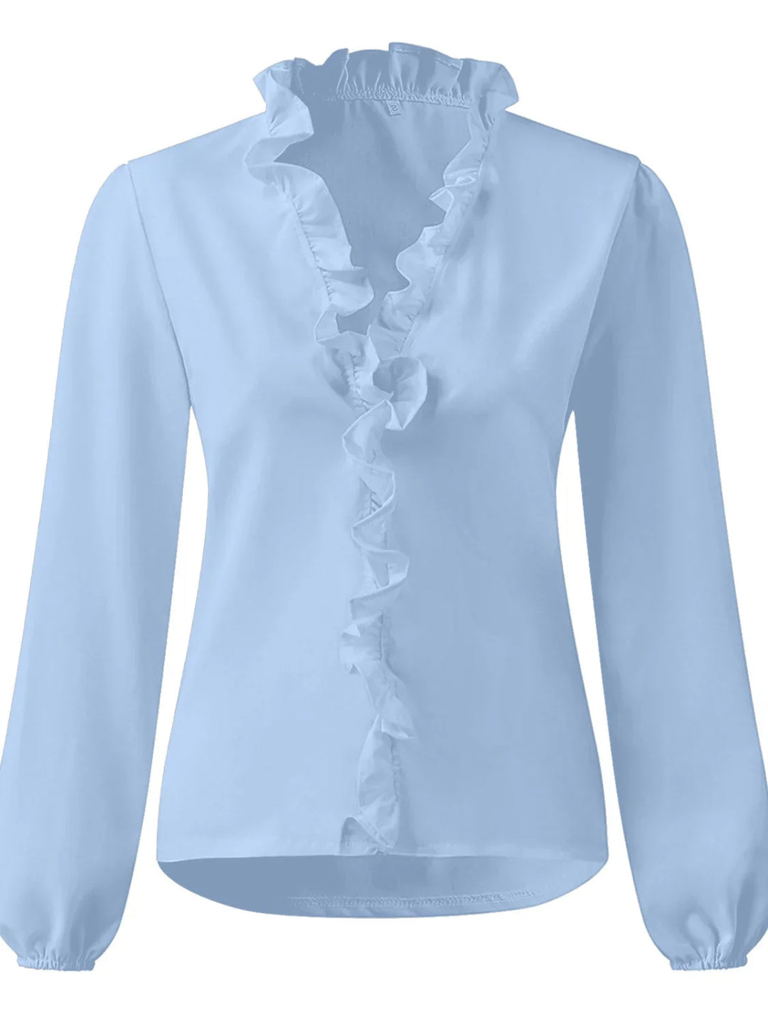 Maisie | Long Sleeve Blouse with Ruffled V-Neck