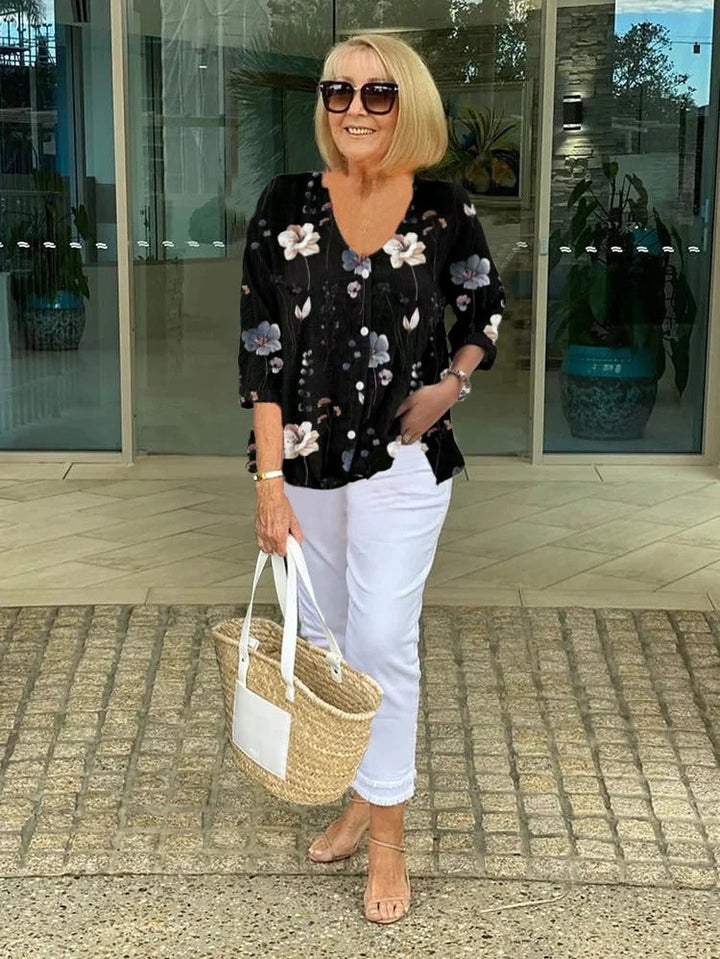 Joanne | Patterned Button-Up Tunic