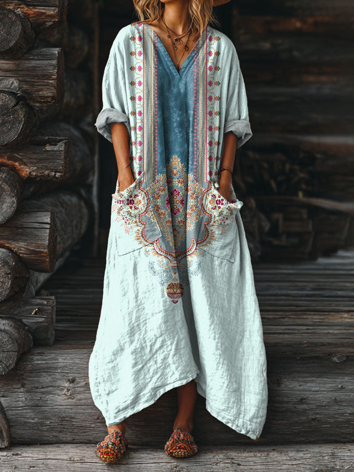 Neri | Vintage Boho Dress with Pockets