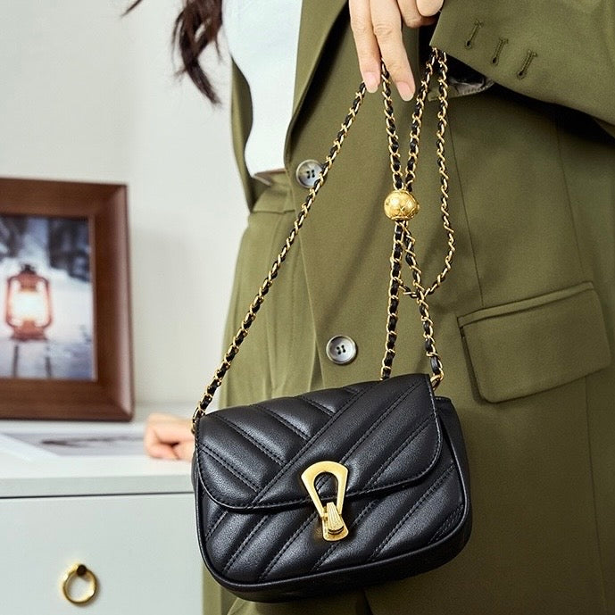 Yarrah | Genuine Leather Mini Chain Shoulder Bag