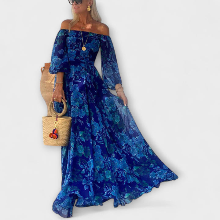 Junípero - Maxi Jurk met Ontblote Schouders voor Vakanties