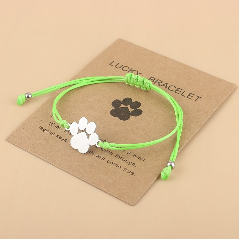 Lucky Paw Bracelet with Adjustable Cord Birgitte in Rosendal