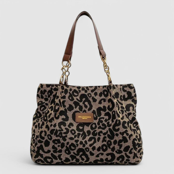 Leopard Print Canvas Tote Bag