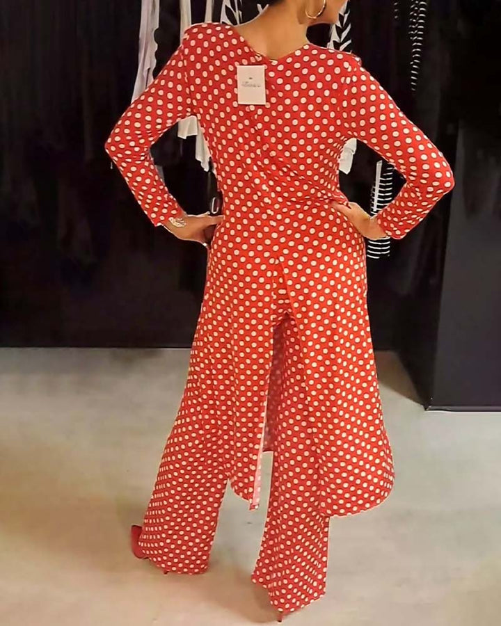 Julia | Chic Polka Dot Split Suit