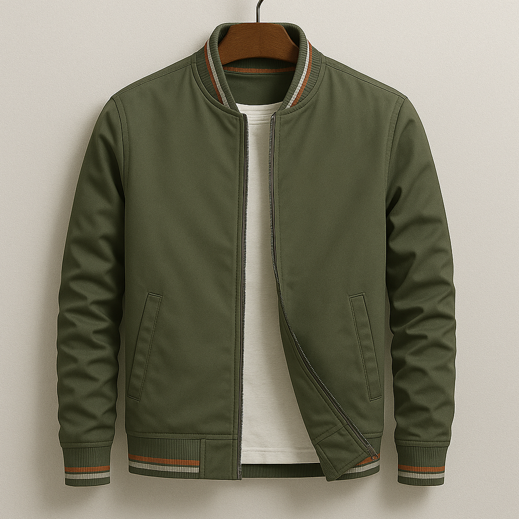 Gleb – Stylish Bomber Jacket with Stripes