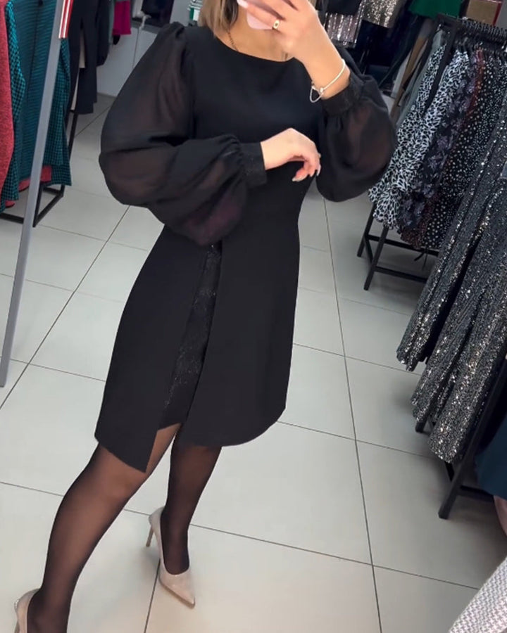 Lina | Elegant Solid-Coloured Dress