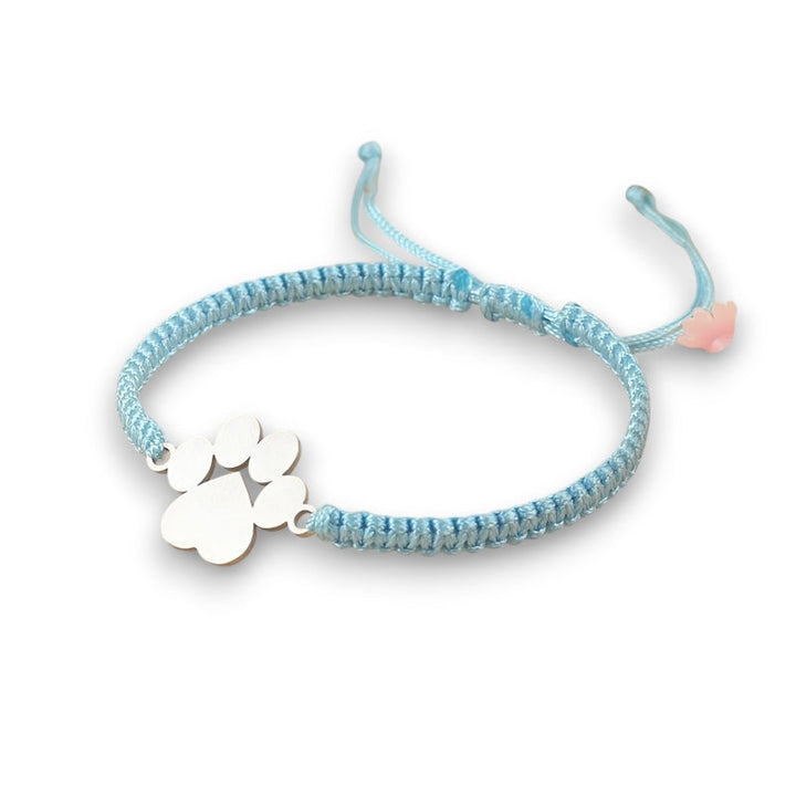 Red Paw Bracelet with Braided Cord Merle in Rosendal