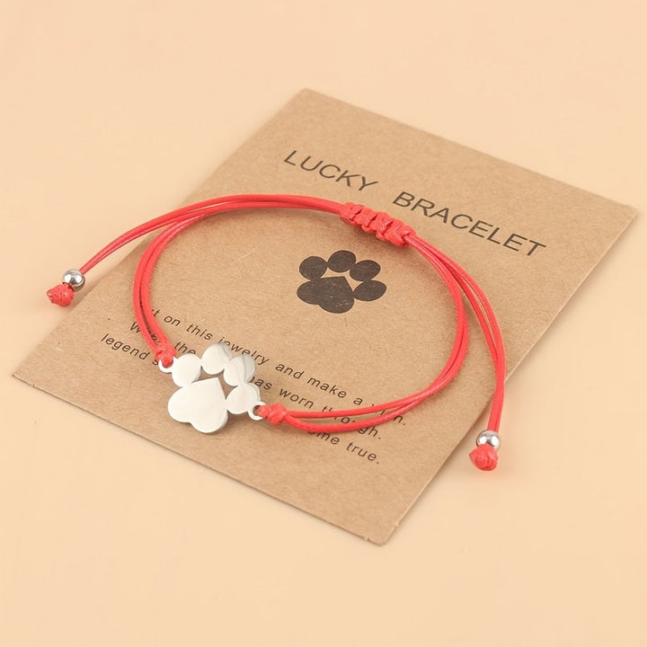 Lucky Paw Bracelet with Adjustable Cord Birgitte in Rosendal