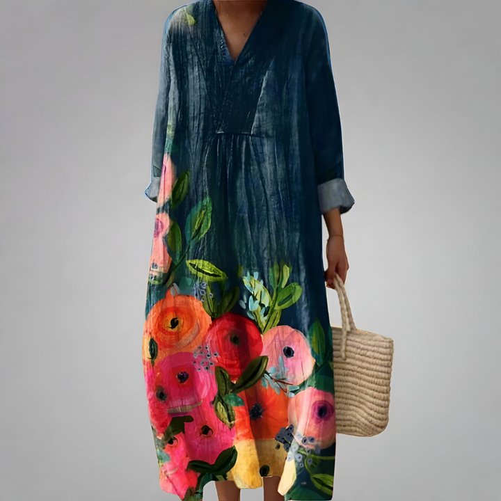 Mae – Floral Artistry Kaftan Dress
