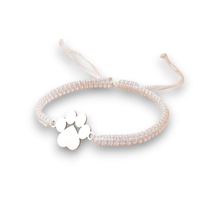 Red Paw Bracelet with Braided Cord Merle in Rosendal