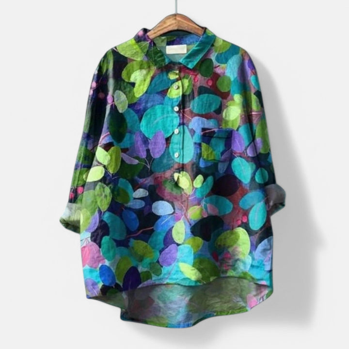 Frida Dog Mama | Stylish Modern Blouse Featuring Artistic Prints