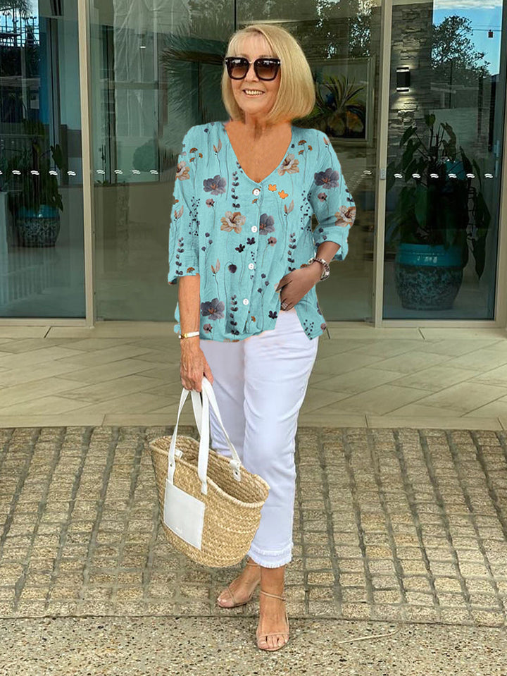 Joanne | Patterned Button-Up Tunic