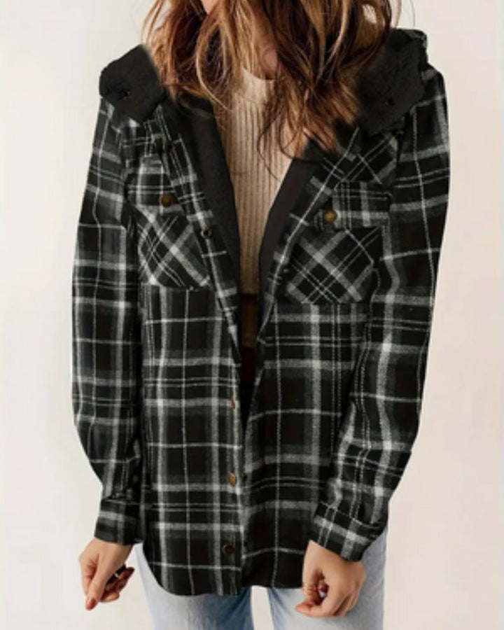 Nayla - Plaid Jacket with Cozy Sherpa Lining