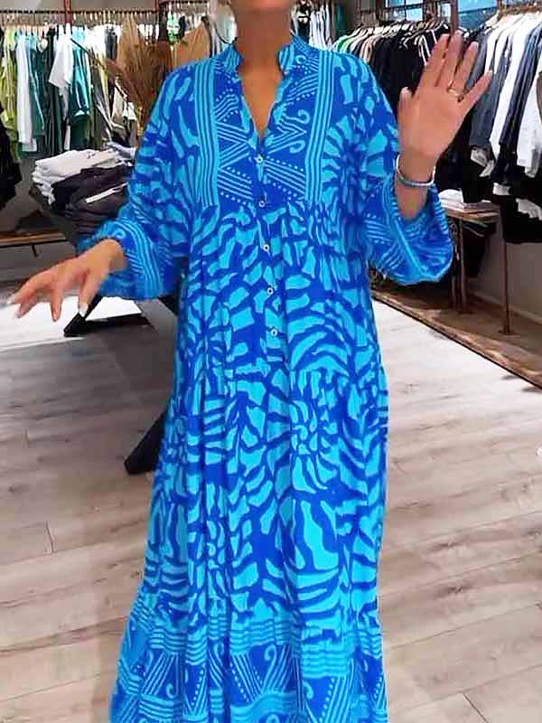 Silvana - V-Neck Printed Dress