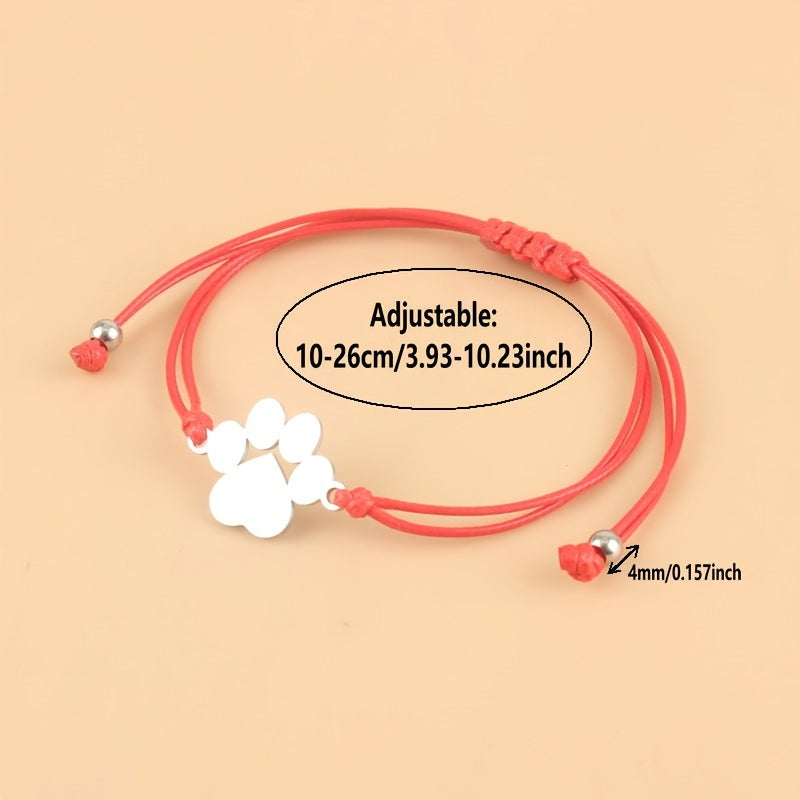 Lucky Paw Bracelet with Adjustable Cord Birgitte in Rosendal