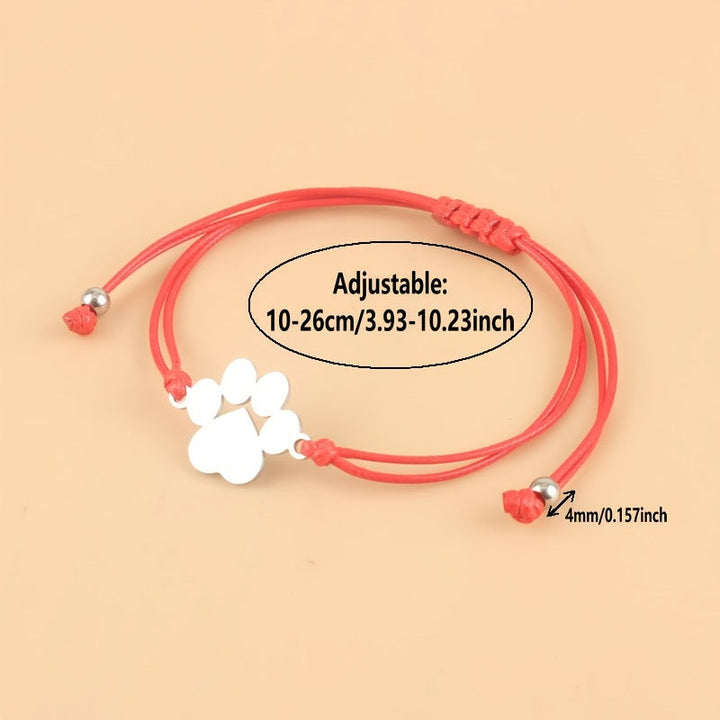 Lucky Paw Bracelet with Adjustable Cord Birgitte in Rosendal