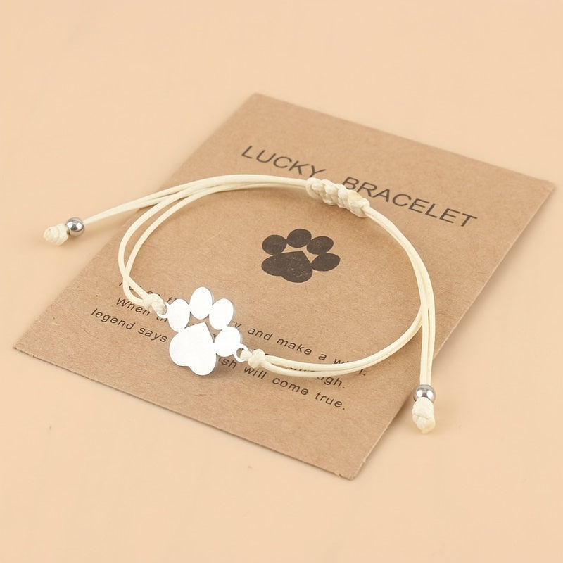 Lucky Paw Bracelet with Adjustable Cord Birgitte in Rosendal