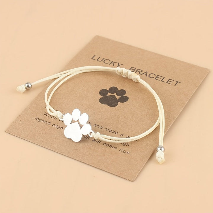 Lucky Paw Bracelet with Adjustable Cord Birgitte in Rosendal