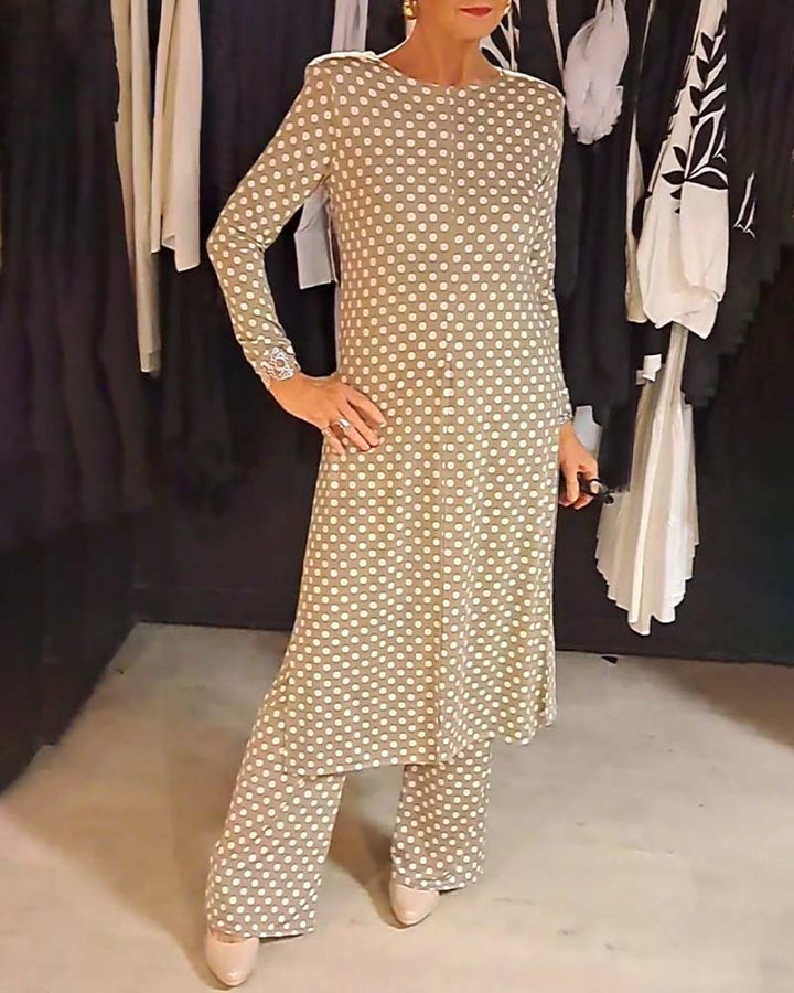 Julia | Chic Polka Dot Split Suit