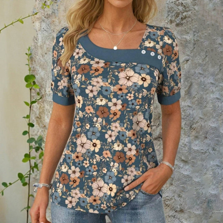 Mercy Vintage Floral Print Blouse