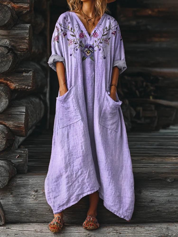 Neri | Vintage Boho Dress with Pockets